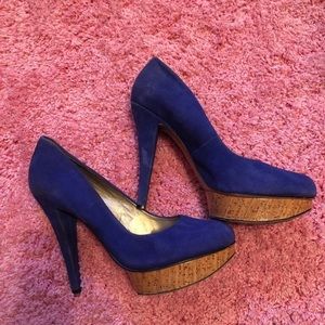 BCBGeneration blue suede heels